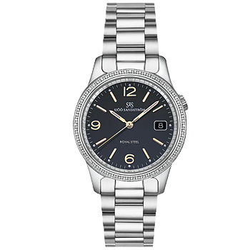 007792 Sjöö Sandström Royal Steel Classic 32 svart rosé diamantkrans