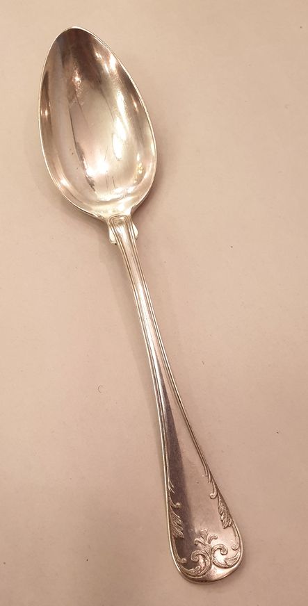Gammelfransk dessertsked nysilver