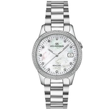 007839 Sjöö Sandström Royal Steel Classic 32 pärlemor diamantindex och diamantkrans