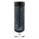 Bo Borgström (Oxid 1960s) Blue Cylinder Vase with Folded Top 25 cm
