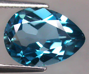 Piedra preciosa de topacio azul de Londres natural genuino en forma de gota de lujo de 3,33 quilates - 4
