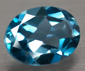 Piedra preciosa de topacio azul de Londres natural genuina de forma ovalada de lujo de 1,41 quilates - 3