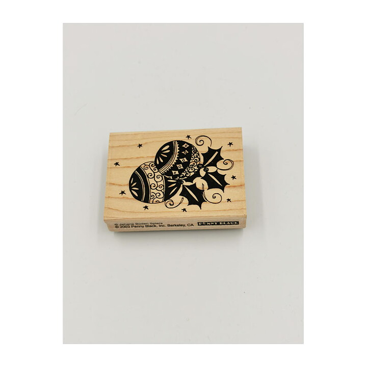 Penny Black  Rubber Stamps Second Hand - Holly Ornaments