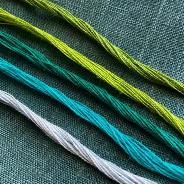 Linen 100x50 cm, 269g/m2 Dark Foggy Green - 3