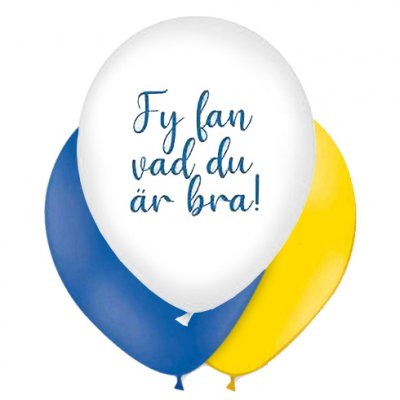 Ballonger Fy fan vad du är bra 8-pack