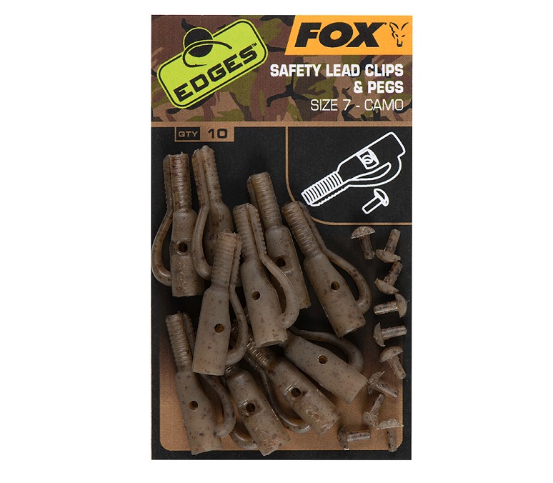 Fox Edges Camo Safety Lead Clip & Pegs (Size 7)
