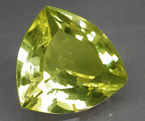 Piedra preciosa de cuarzo limón natural con forma de trilliante lujosa grande de 10,95 ct - 2