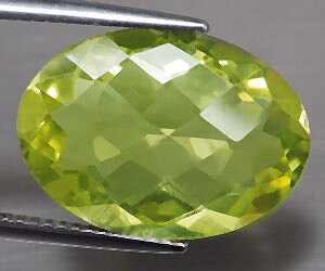 Piedra preciosa de cuarzo limón natural de forma ovalada grande y lujosa de 9,70 ct