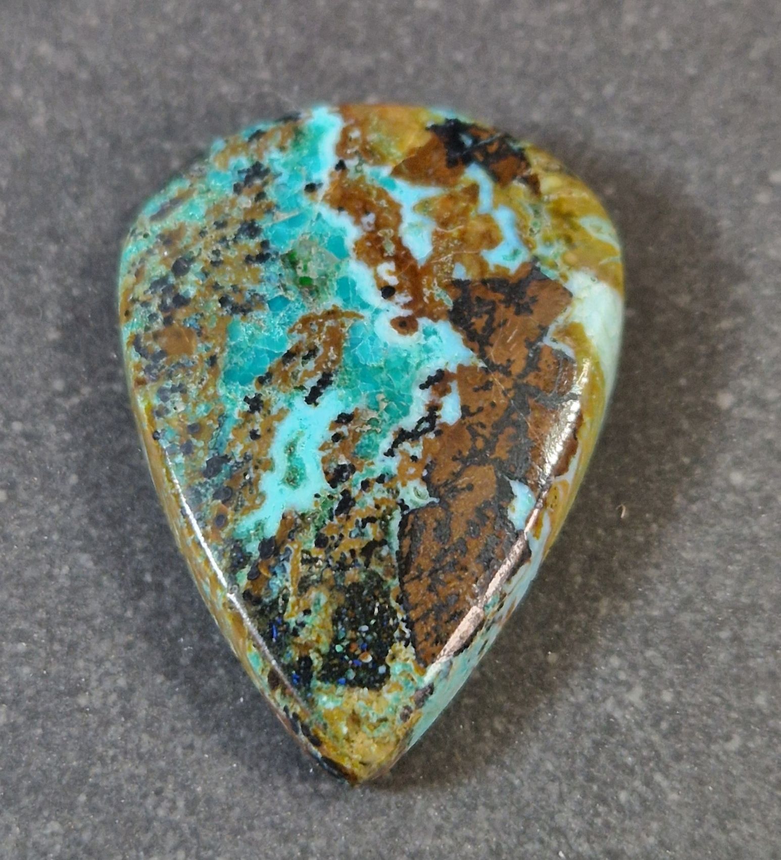 Krysokolla Cabochon - Droppe