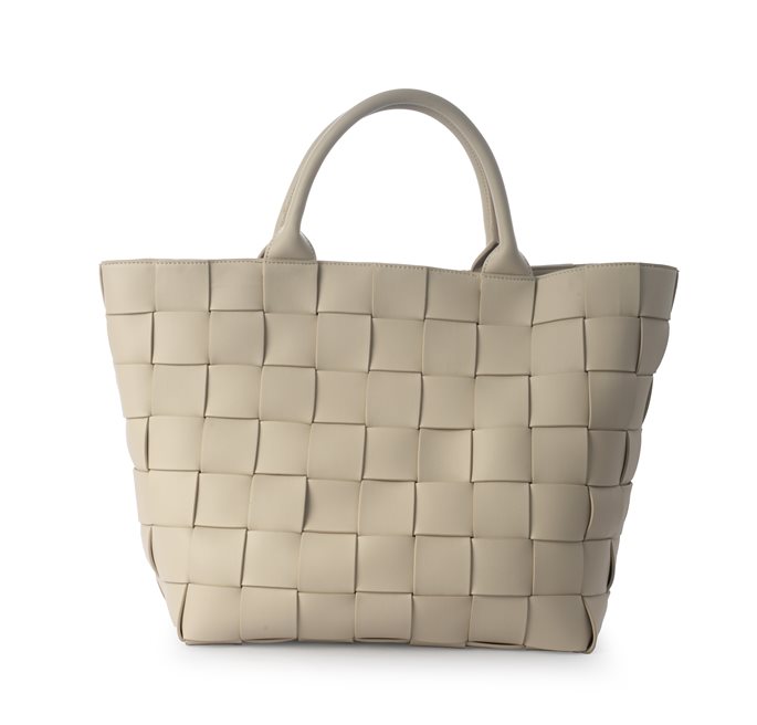 BRAIDED STRAP SHOPPER GREY/WHITE CEANNIS