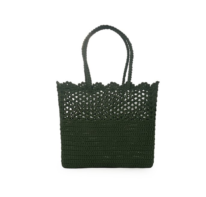 CROCHET BASKET GREEN CEANNIS