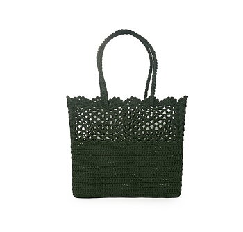 CROCHET BASKET GREEN CEANNIS