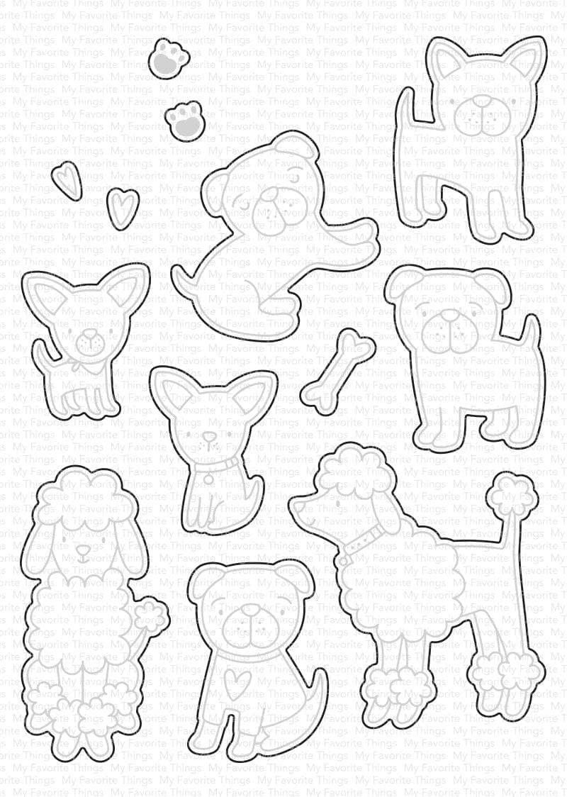 MY FAVORITE THINGS -Dog Squad STAMP & DIE  - 2