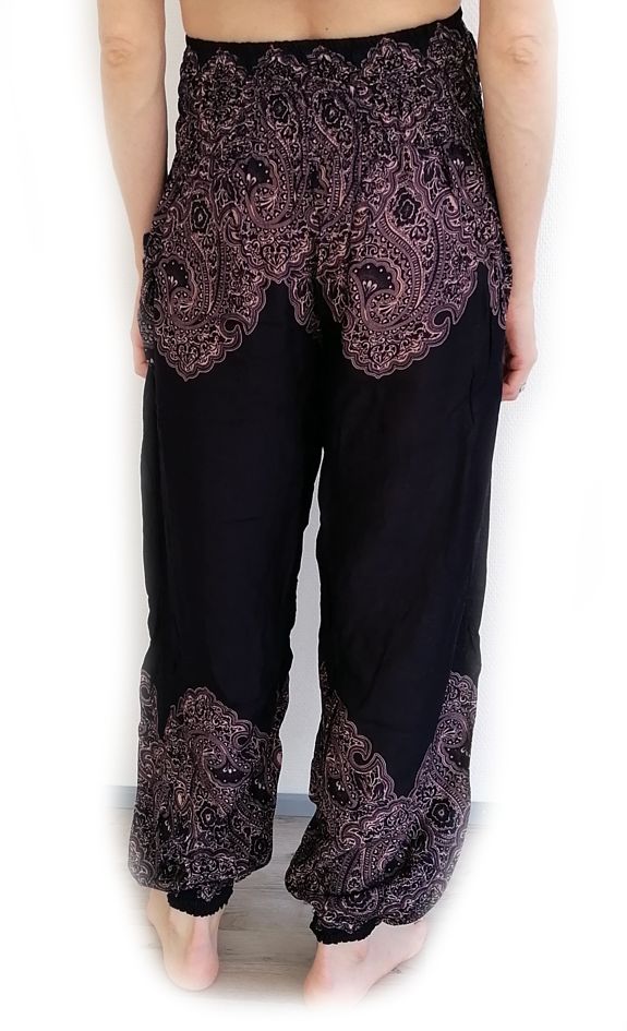 Mörk Lila Mandala  Raka ben byxor  - 2