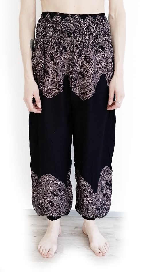 Mörk Lila Mandala  Raka ben byxor 