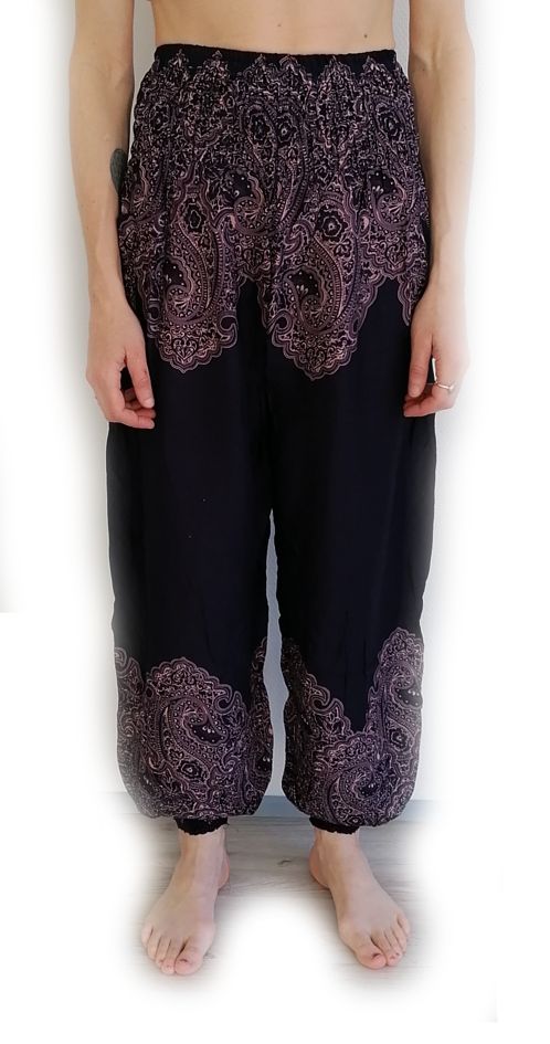 Mörk Lila Mandala  Raka ben byxor  - 3