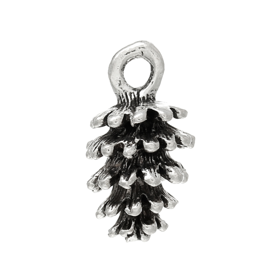 Berlock ,  Pinjenöt 3D, AntikSilver