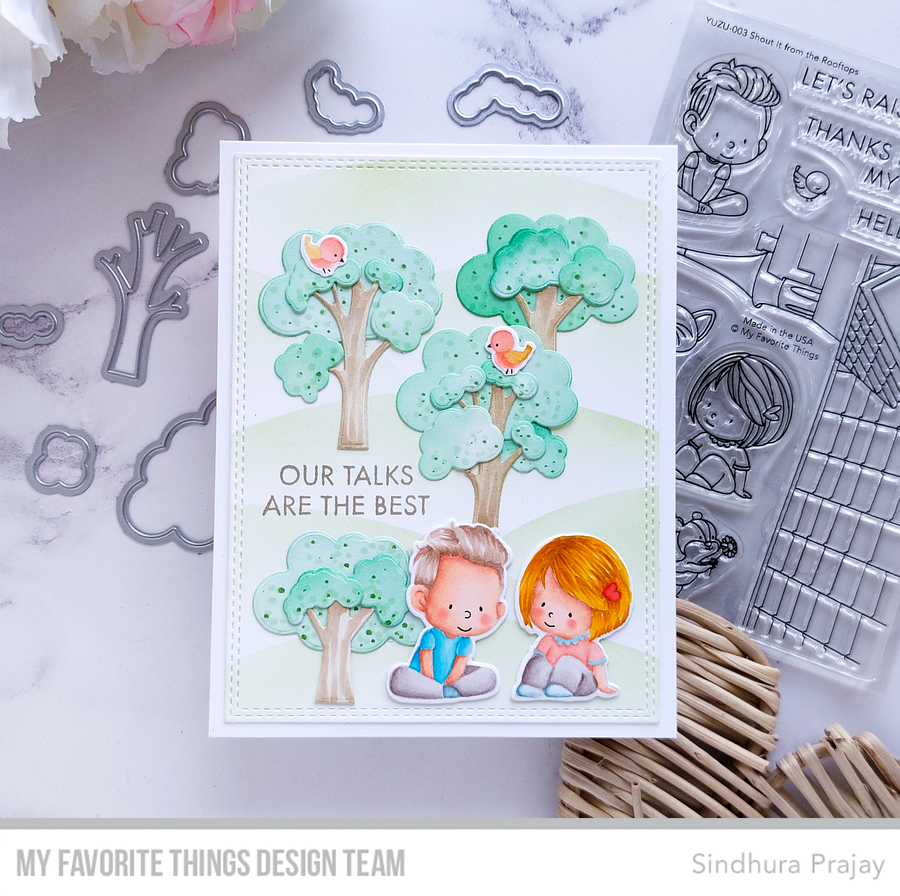 MY FAVORITE THINGS -YUZU Shout It from the Rooftops STAMP & DIE SET - 12