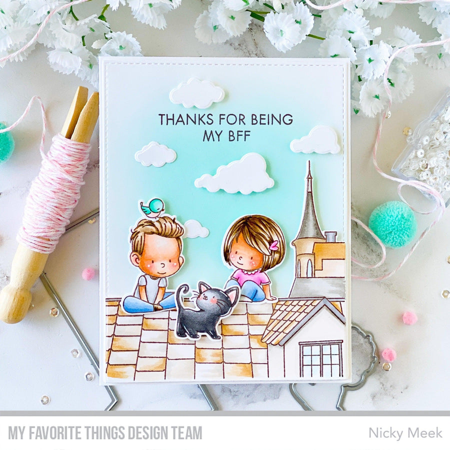 MY FAVORITE THINGS -YUZU Shout It from the Rooftops STAMP & DIE SET - 5