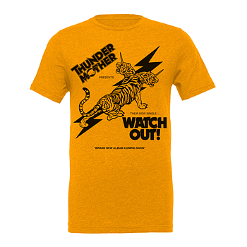 THUNDERMOTHER - T-SHIRT, WATCH OUT (MUSTARD)