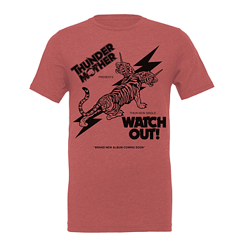 THUNDERMOTHER - T-SHIRT, WATCH OUT (MAUVE)