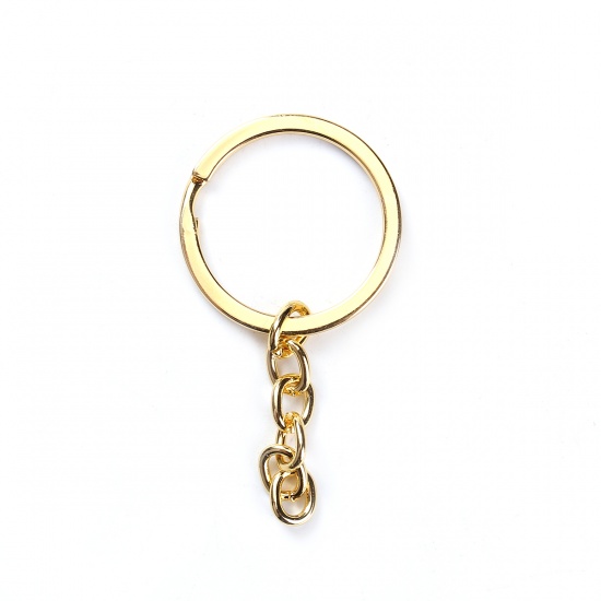 Key clasp ring  Key 32mm  Gold chain