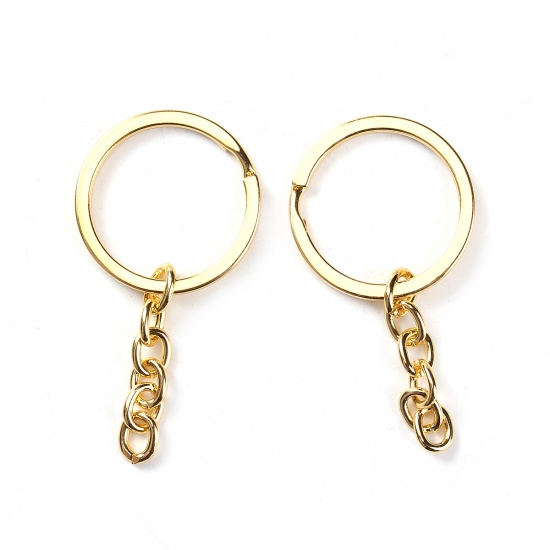 Key clasp ring  Key 32mm  Gold chain - 2