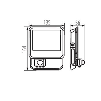 KANLUX Strålkastare IQ-LED FL 10W Sensor 4000K