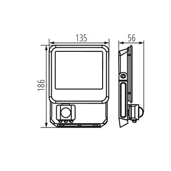 KANLUX Strålkastare IQ-LED FL 30W Sensor 4000K
