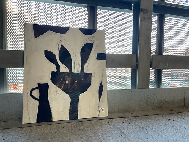 "Blanc et noir"/ grande, tavla akryl orginal