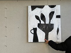 "Blanc et noir"/ grande, tavla akryl orginal