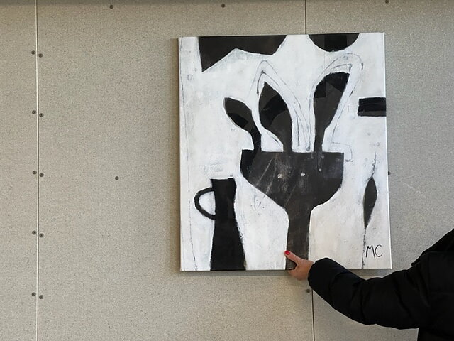"Blanc et noir"/ grande, tavla akryl orginal