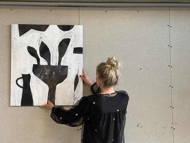 "Blanc et noir"/ grande, tavla akryl orginal