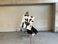 "Blanc et noir"/ grande, tavla akryl orginal