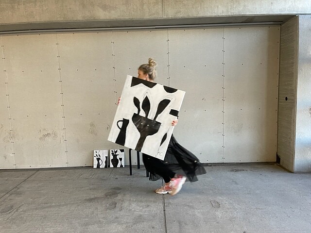 "Blanc et noir"/ grande, tavla akryl orginal