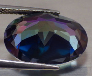 Piedra preciosa de cuarzo arcoíris natural ovalada grande de 10,63 ct muy hermosa - 2