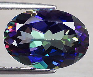 Piedra preciosa de cuarzo arcoíris natural ovalada grande de 6,90 ct muy hermosa