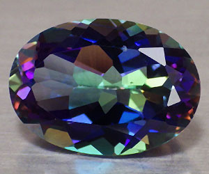 Piedra preciosa de cuarzo arcoíris natural ovalada grande de 6,90 ct muy hermosa - 3