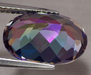 Piedra preciosa de cuarzo arcoíris natural ovalada grande de 7,30 ct muy hermosa - 2