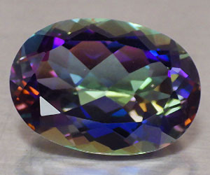 Piedra preciosa de cuarzo arcoíris natural ovalada grande de 7,30 ct muy hermosa