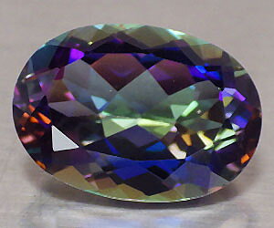 Piedra preciosa de cuarzo arcoíris natural ovalada grande de 7,30 ct muy hermosa