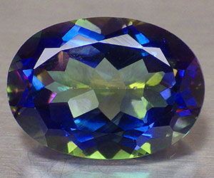 Piedra preciosa de cuarzo arcoíris natural ovalada grande y muy hermosa de 8,20 ct
