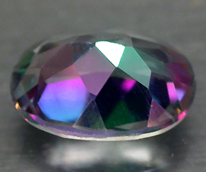 1.52 ct Sparkling Beautiful 8x6mm Oval Natural Rainbow Azotic Topaz Gemstone - 2