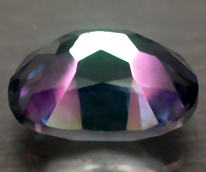 Piedra preciosa de topacio azotico arcoíris natural ovalada hermosa de 1,73 quilates de 8x6 mm - 2