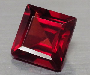 Piedra preciosa de granate piropo natural cuadrada de 6,2 mm cuadrada y brillante de 1,28 ct - 3