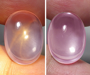 14.39 ct large unusual natural star rose quartz gemstone - 2
