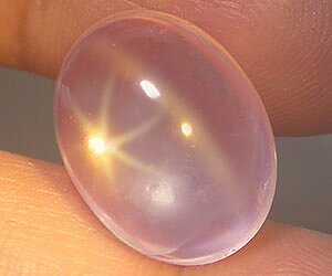 Piedra preciosa de cuarzo rosa estrella natural inusual grande de 9,43 ct