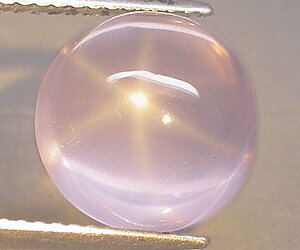 Piedra preciosa de cuarzo rosa estrella natural inusual grande de 5,70 ct