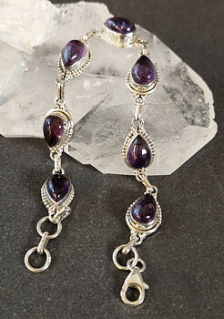 Silverarmband med Cabochon - Droppe