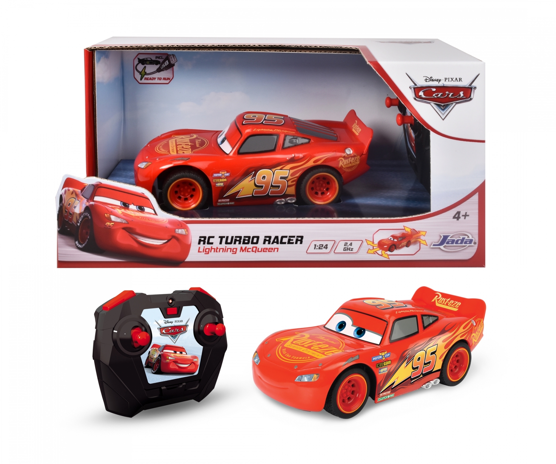 Disney Cars 3 Lightning McQueen Turbo Racer, Radiostyrd